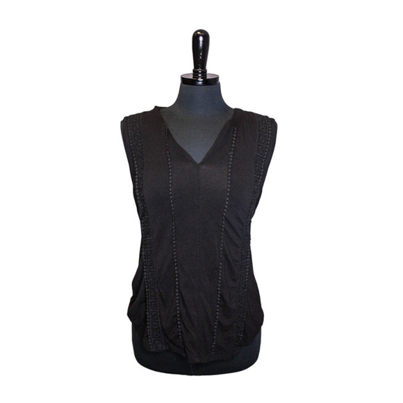 Daniel Rainn Sleeveless Tank Top Blouse Crochet Trim Size S - Picture 1 of 5